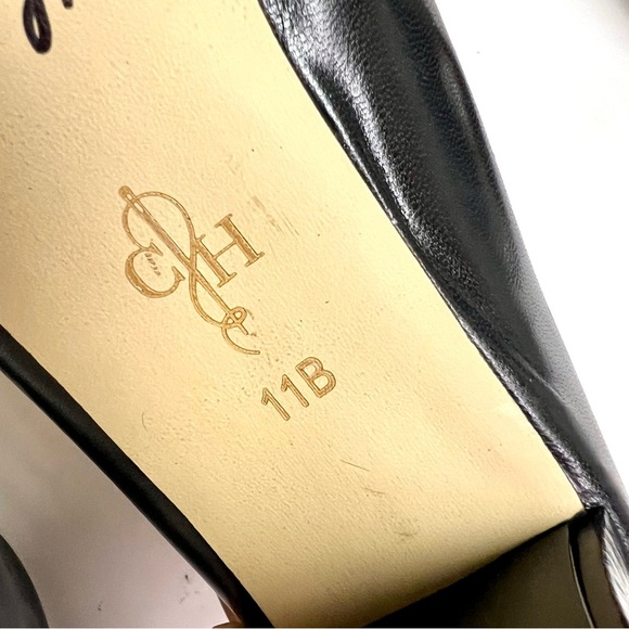 Cole Haan Women's Justine black leather block heels pumps 11B preppy office - Picture 11 of 11